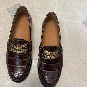 Sandro Elegant Brown Leather Loafers